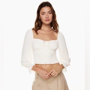 ARITZIA SUNDAY BEST Sinatra Long Sleeve Blouse